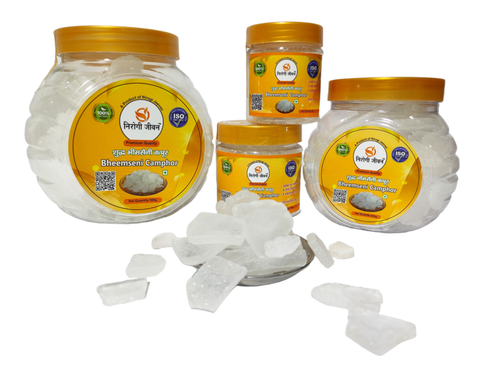Nirogi Jeevan 100% Pure Bhimseni camphor- Pooja Kapur - Edible Camphor