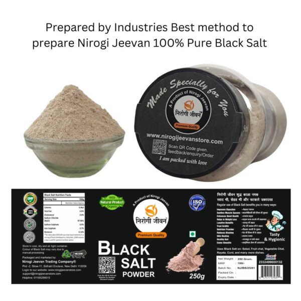 Nirogi Jeevan™ Black Salt- Kala Namak-Himalayan Black Salt -Sulemani Namak